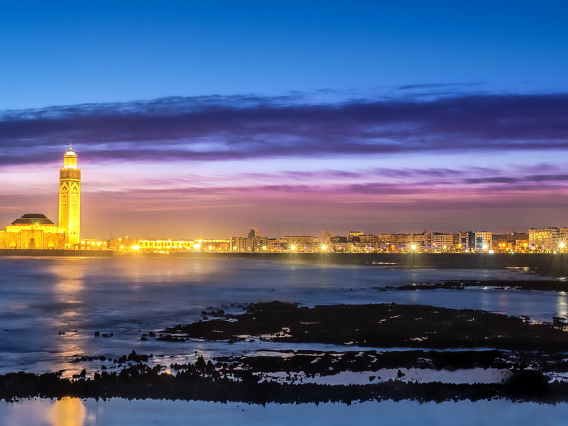 哈桑二世清真寺 日出